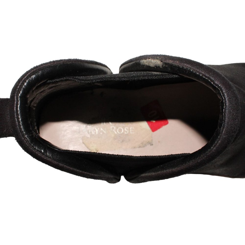 Taryn Rose Freddie Sz 10 Black Faux Leather Slip On Fashion Sneakers Shoes - Picture 9 of 12